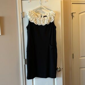 Elegant black & ivory special occasion dress by Just Taylor.  Size 16W